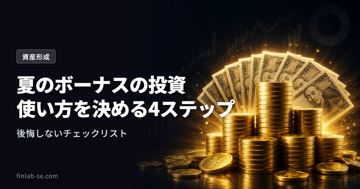 夏のボーナスの投資使い方を決める4ステップ【後悔しないチェック】