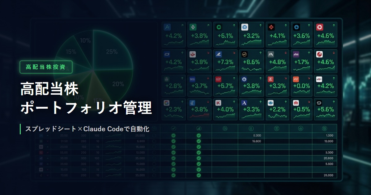 高配当株ポートフォリオ管理のイメージ