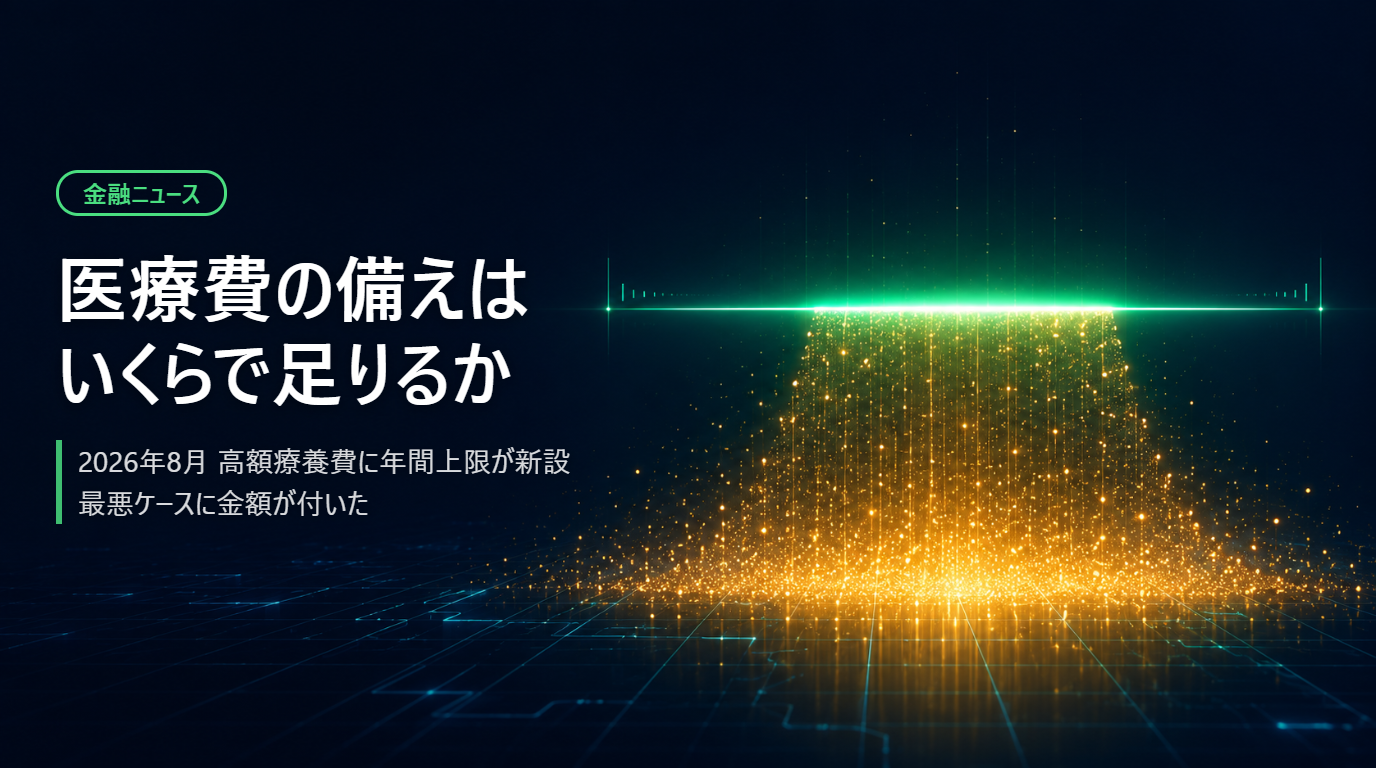 医療費の備えはいくらで足りるか。2026年8月 高額療養費に年間上限が新設