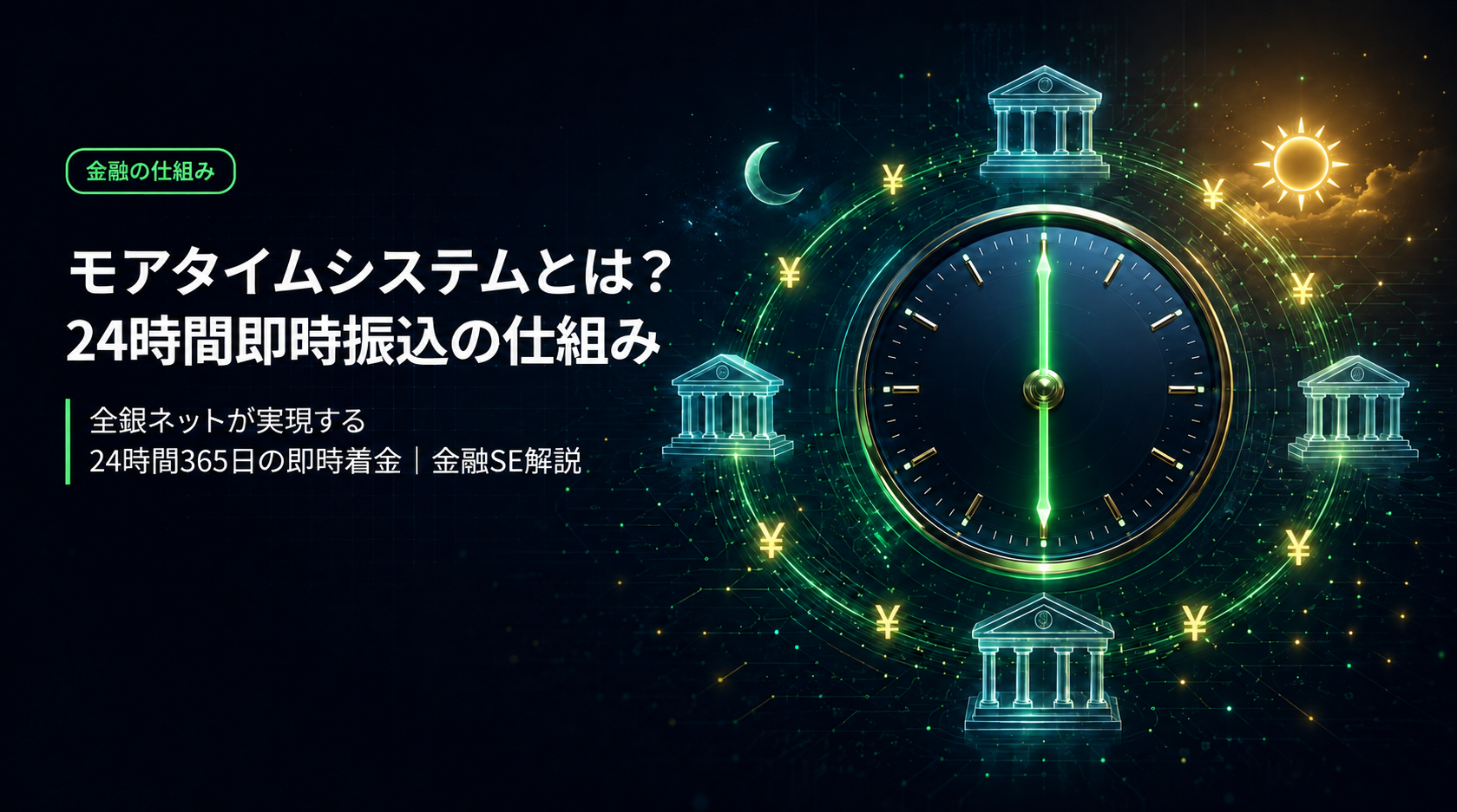銀行間ネットワークと振込の仕組みを表すイメージ